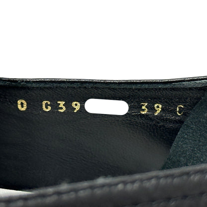 CHANEL シャネル スリッポン スニーカー マトラッセ 39 25cm ブラック ゴールド金具 レザー レディース 【中古】