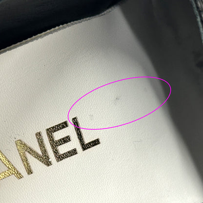 CHANEL シャネル スリッポン スニーカー マトラッセ 39 25cm ブラック ゴールド金具 レザー レディース 【中古】