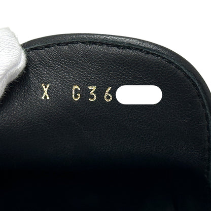 CHANEL シャネル ミュール ボーイシャネル ブラック ゴールド金具 38 2/1 24.5cm レザー レディース 【中古】