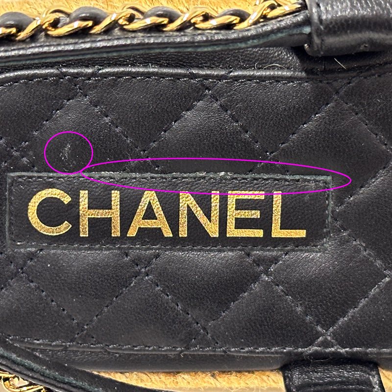 CHANEL シャネル トング サンダル ココマーク 39 25cm ブラック ゴールド金具 レザー レディース 【中古】