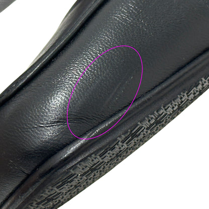CHANEL シャネル ローファー アイコン ブラック ゴールド金具 38 24.5cm レザー レディース 【中古】