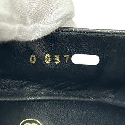 CHANEL シャネル ローファー アイコン ブラック ゴールド金具 38 24.5cm レザー レディース 【中古】