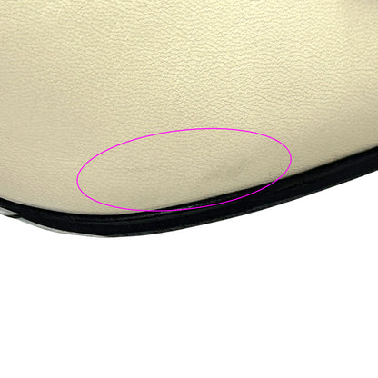 GUCCI グッチ ボウ ミュール シェリー 37 2/1 24.5cm アイボリー ブラック 519569 レザー レディース 【中古】