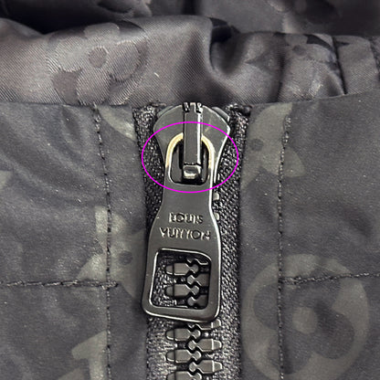 LOUIS VUITTON ルイ・ヴィトン ミッドレングス・モノグラム ウィンドブレーカー ブラック HNK48W ナイロン 44 レディース メンズ 【中古】