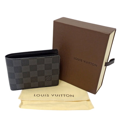 LOUIS VUITTON ルイ・ヴィトン ポルトフォイユ ミュルティプル 二つ折り財布 ダミエ グラフィット ダミエグラフィット N62663 ダミエグラフィットキャンバス メンズ 【中古】