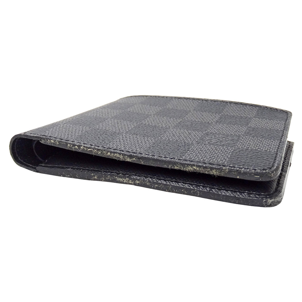 LOUIS VUITTON ルイ・ヴィトン ポルトフォイユ ミュルティプル 二つ折り財布 ダミエ グラフィット ダミエグラフィット N62663 ダミエグラフィットキャンバス メンズ 【中古】