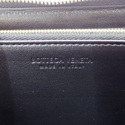 BOTTEGAVENETA ボッテガ・ヴェネタ 長財布 カセット マキシイントレチャート ブラック レザー レディース メンズ 【中古】