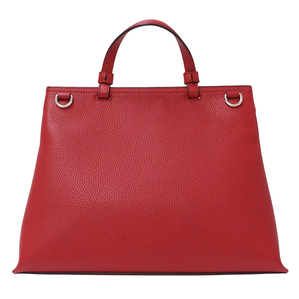GUCCI グッチ 2wayバッグ バンブー レッド 392013 レザー レディース 【中古】