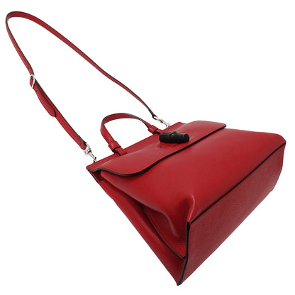 GUCCI グッチ 2wayバッグ バンブー レッド 392013 レザー レディース 【中古】