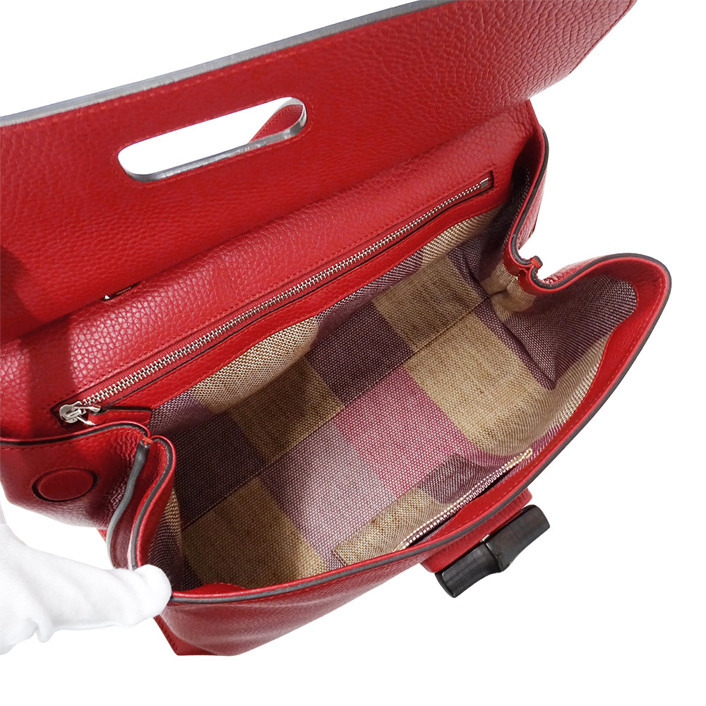 GUCCI グッチ 2wayバッグ バンブー レッド 392013 レザー レディース 【中古】