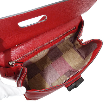 GUCCI グッチ 2wayバッグ バンブー レッド 392013 レザー レディース 【中古】