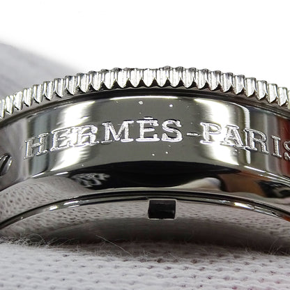 HERMES エルメス クリッパー ダイバー CL2.310 レディース 腕時計 クロノグラフ デイト クオーツ QZ ステンレス SS シルバー ブラック 磨き済み 【中古】