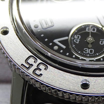 HERMES エルメス クリッパー ダイバー CL2.310 レディース 腕時計 クロノグラフ デイト クオーツ QZ ステンレス SS シルバー ブラック 磨き済み 【中古】
