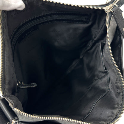 BVLGARI ブルガリ ショルダーバッグ ウィークエンド グレー ブラック PVC レディース メンズ 【中古】