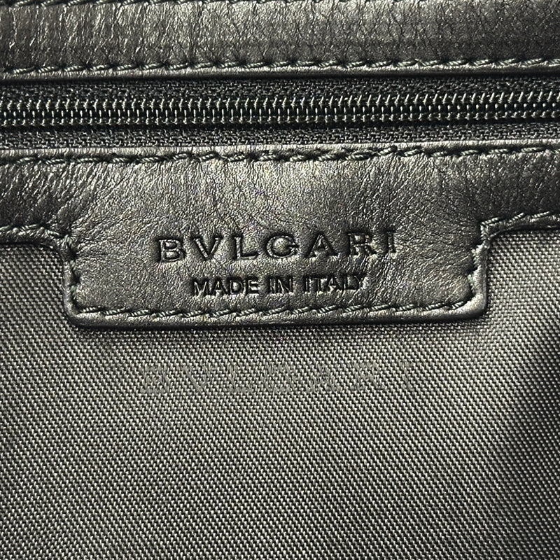 BVLGARI ブルガリ ショルダーバッグ ウィークエンド グレー ブラック PVC レディース メンズ 【中古】