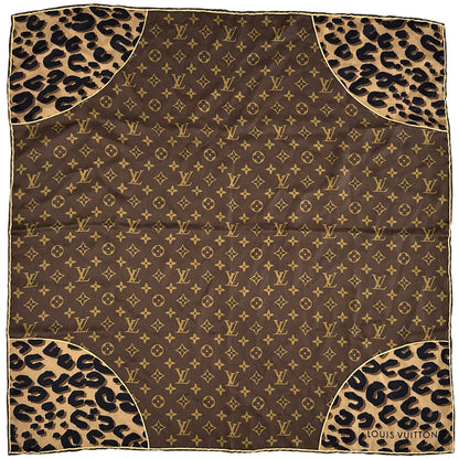 LOUIS VUITTON ルイ・ヴィトン スカーフ モノグラム ブラウン M72124 シルク レディース 【中古】