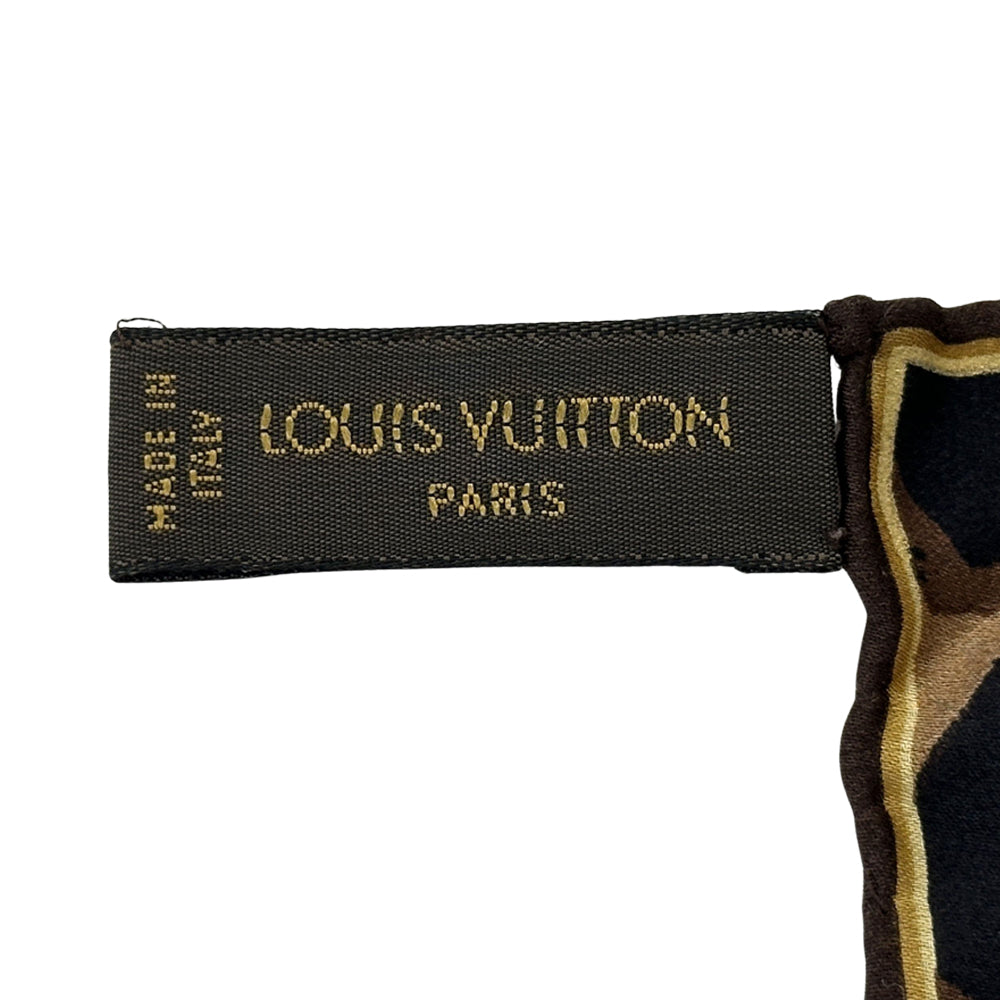 LOUIS VUITTON ルイ・ヴィトン スカーフ モノグラム ブラウン M72124 シルク レディース 【中古】