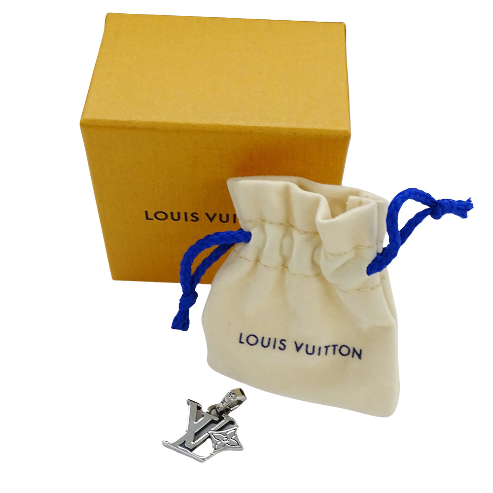 LOUIS VUITTON ルイ・ヴィトン LVフラワーチャーム ペンダントトップ シルバー メンズ M03091 LE2285【中古】