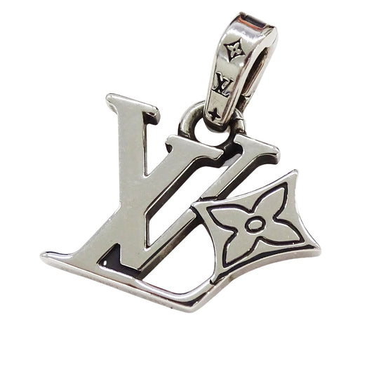 LOUIS VUITTON ルイ・ヴィトン LVフラワーチャーム ペンダントトップ シルバー メンズ M03091 LE2285【中古】