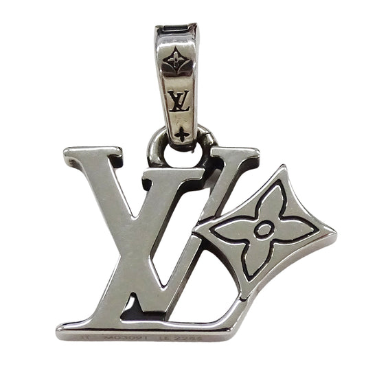 LOUIS VUITTON ルイ・ヴィトン LVフラワーチャーム ペンダントトップ シルバー メンズ M03091 LE2285【中古】
