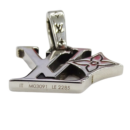 LOUIS VUITTON ルイ・ヴィトン LVフラワーチャーム ペンダントトップ シルバー メンズ M03091 LE2285【中古】
