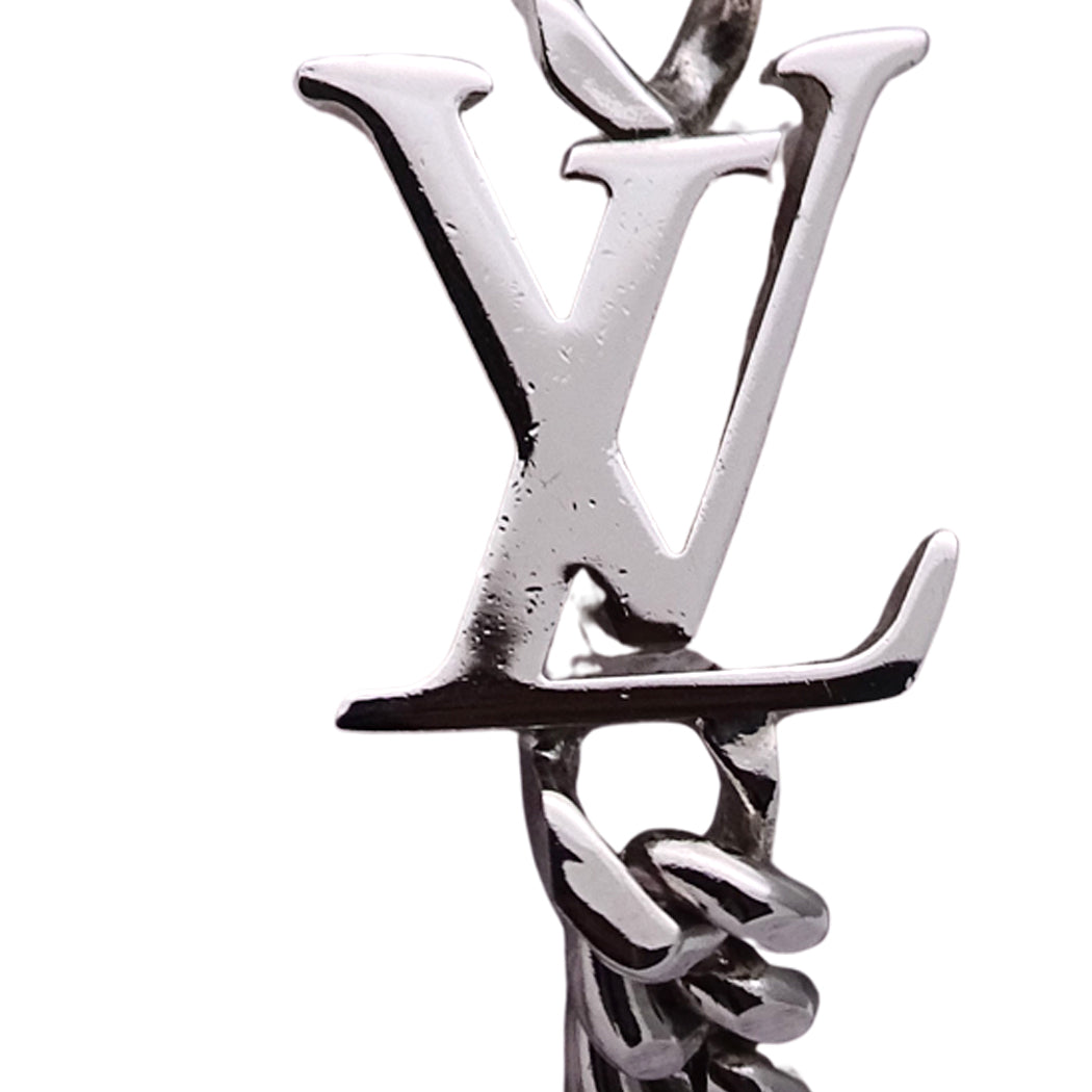 LOUIS VUITTON ルイ・ヴィトン ブレスレット・LV インスティンクト メタル シルバー ブラック メンズ M00508 【中古】
