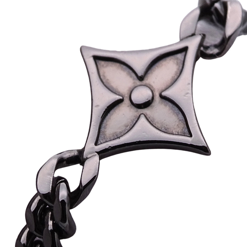 LOUIS VUITTON ルイ・ヴィトン ブレスレット・LV インスティンクト メタル シルバー ブラック メンズ M00508 【中古】