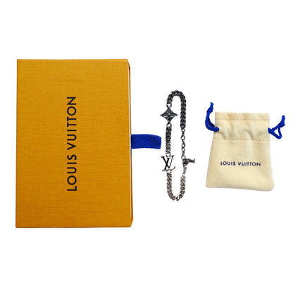 LOUIS VUITTON ルイ・ヴィトン ブレスレット・LV インスティンクト メタル シルバー ブラック メンズ M00508 【中古】