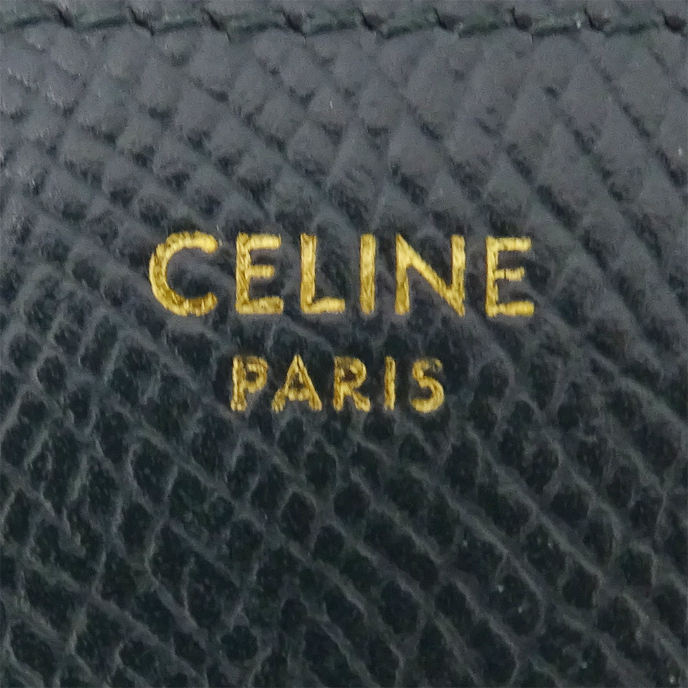 CELINE セリーヌ 長財布 モスグリーン グリーン レザー レディース 【中古】