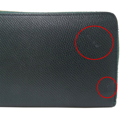 CELINE セリーヌ 長財布 モスグリーン グリーン レザー レディース 【中古】