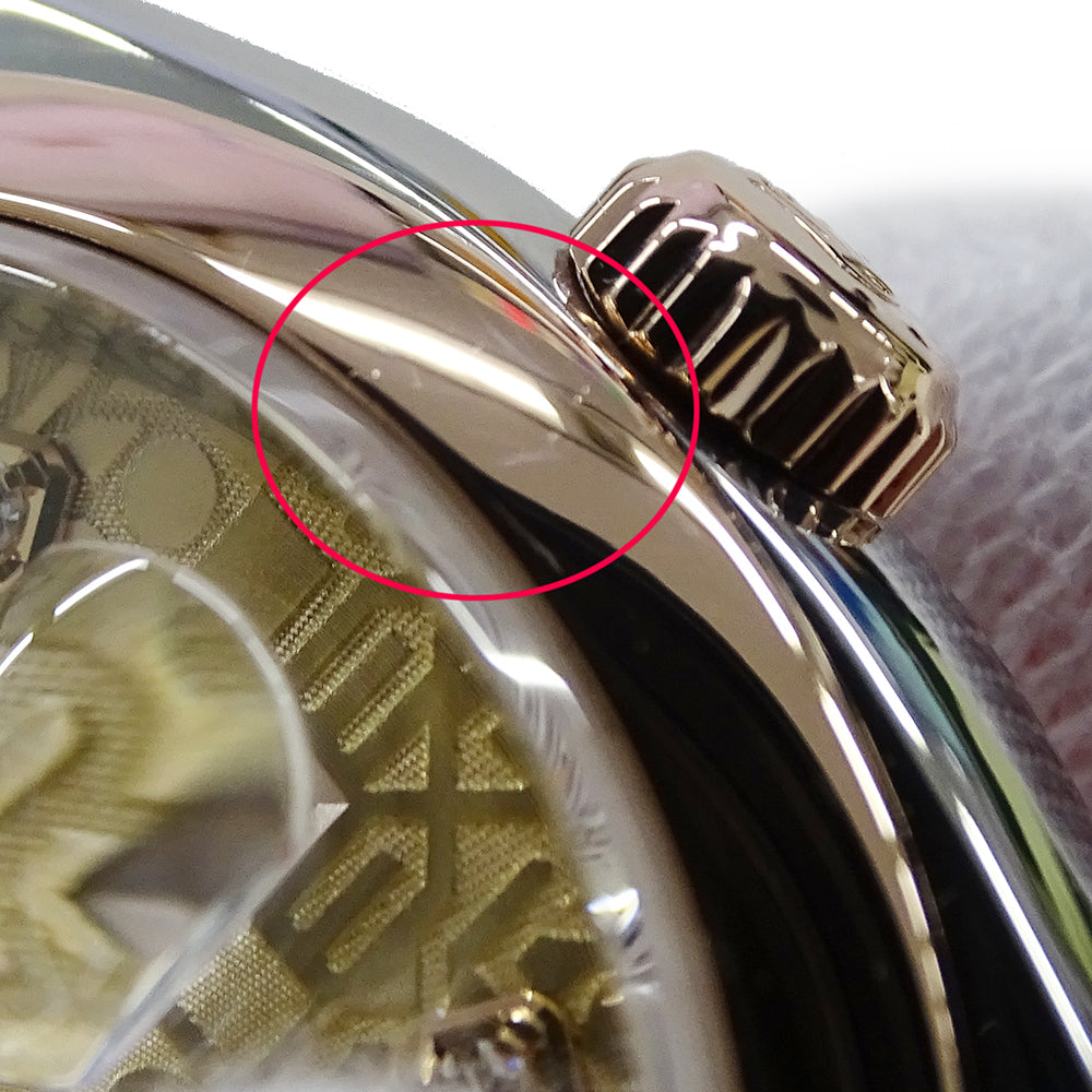 ROLEX ロレックス デイトジャスト 116201G D番 メンズ 10P ダイヤモンド コンピューター 自動巻き SS PG 腕時計 磨き済み【中古】