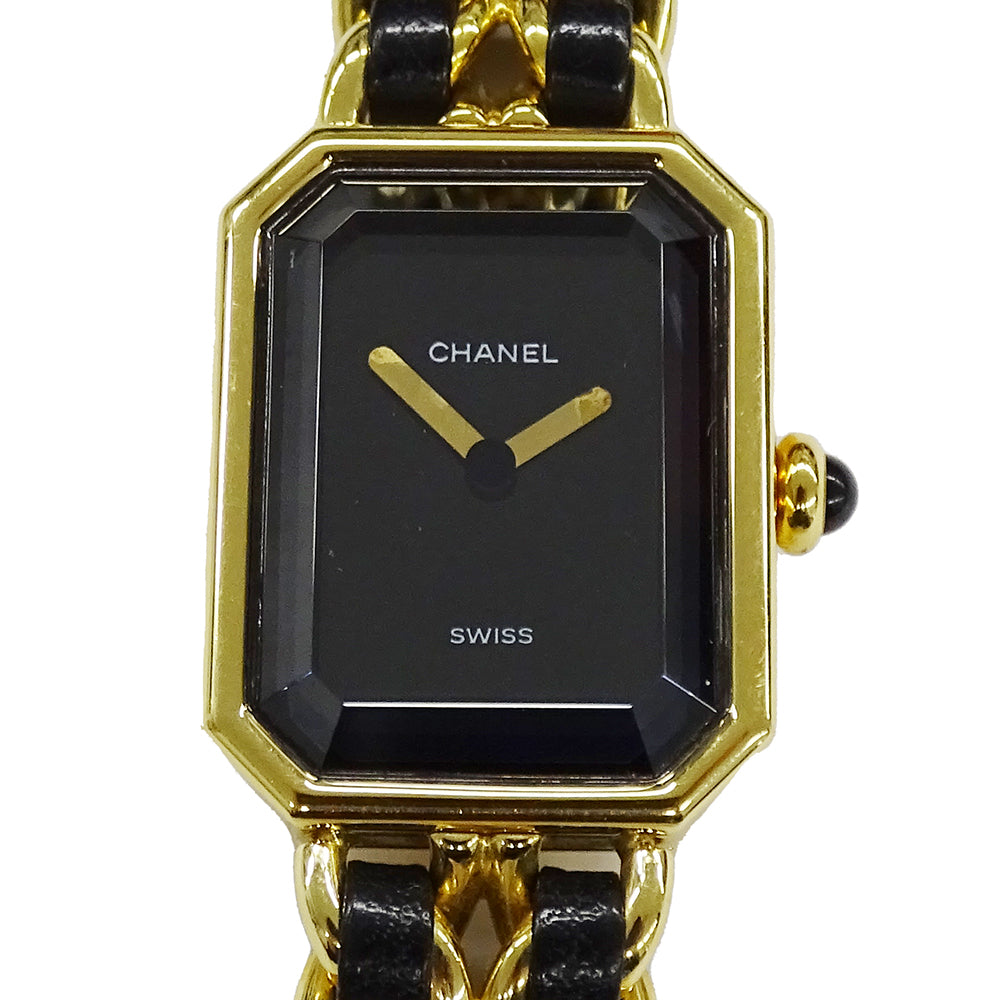 CHANEL シャネル プルミエール H0001 レディース 腕時計 クオーツ QZ GP レザー Mサイズ 【中古】