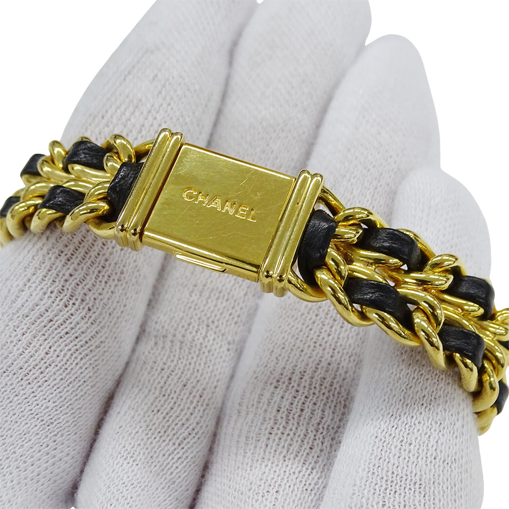 CHANEL シャネル プルミエール H0001 レディース 腕時計 クオーツ QZ GP レザー Mサイズ 【中古】