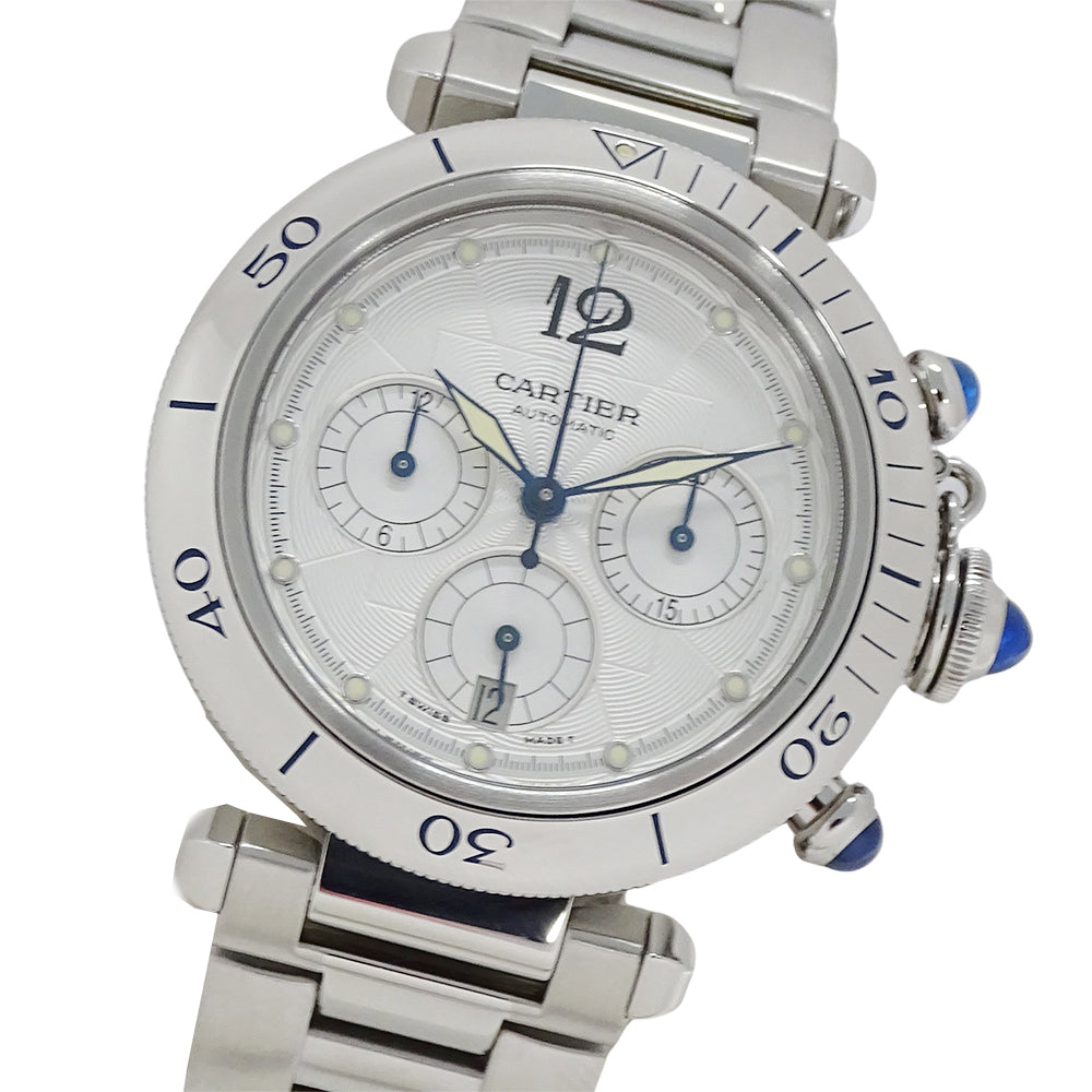 Cartier カルティエ パシャ W31030H3 メンズ 腕時計 クロノグラフ 自動巻き AT ステンレス 磨き済み【中古】
