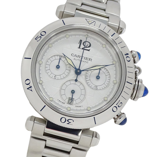 Cartier カルティエ パシャ W31030H3 メンズ 腕時計 クロノグラフ 自動巻き AT ステンレス 磨き済み【中古】