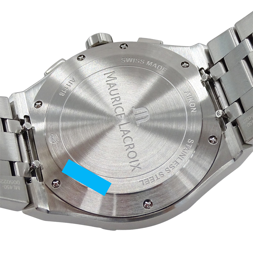 Maurice Lacroix モーリスラクロア アイコン AI1118-SS002-430-1 メンズ クロノグラフ クオーツ ステンレス 腕時計 磨き済み 【中古】