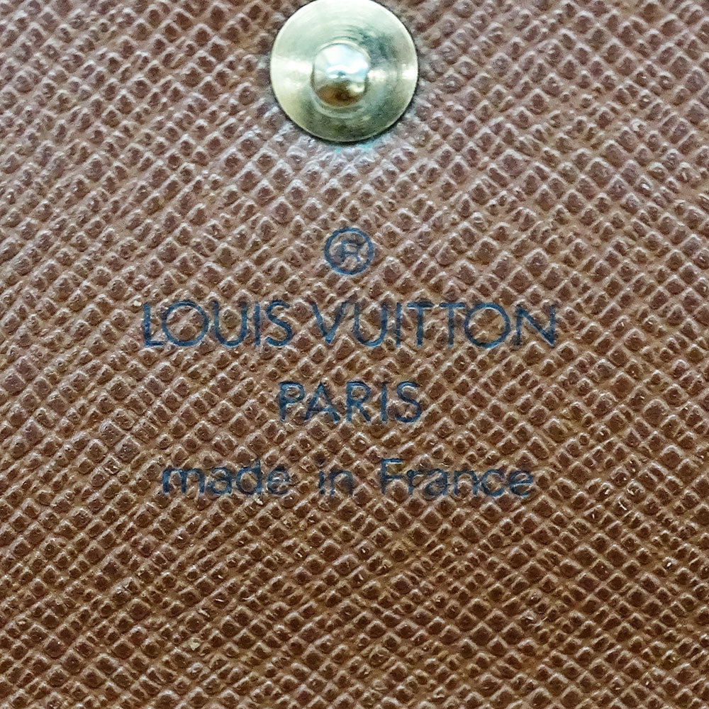 LOUIS VUITTON ルイ・ヴィトン ポルトトレゾール・エテュイシェキエ 三つ折り財布 ブラウン M61200 モノグラム レディース メンズ 【中古】