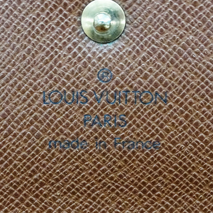 LOUIS VUITTON ルイ・ヴィトン ポルトトレゾール・エテュイシェキエ 三つ折り財布 ブラウン M61200 モノグラム レディース メンズ 【中古】