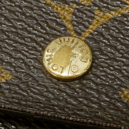 LOUIS VUITTON ルイ・ヴィトン ポルトトレゾール・エテュイシェキエ 三つ折り財布 ブラウン M61200 モノグラム レディース メンズ 【中古】