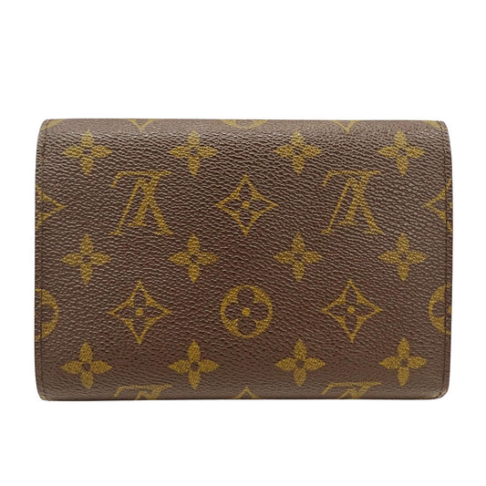 LOUIS VUITTON ルイ・ヴィトン ポルトトレゾール・エテュイシェキエ 三つ折り財布 ブラウン M61200 モノグラム レディース メンズ 【中古】