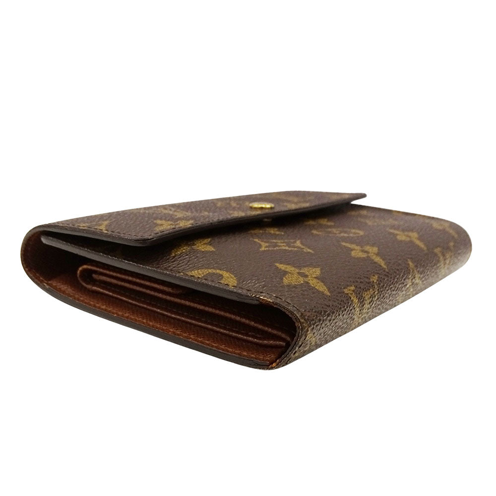 LOUIS VUITTON ルイ・ヴィトン ポルトトレゾール・エテュイシェキエ 三つ折り財布 ブラウン M61200 モノグラム レディース メンズ 【中古】