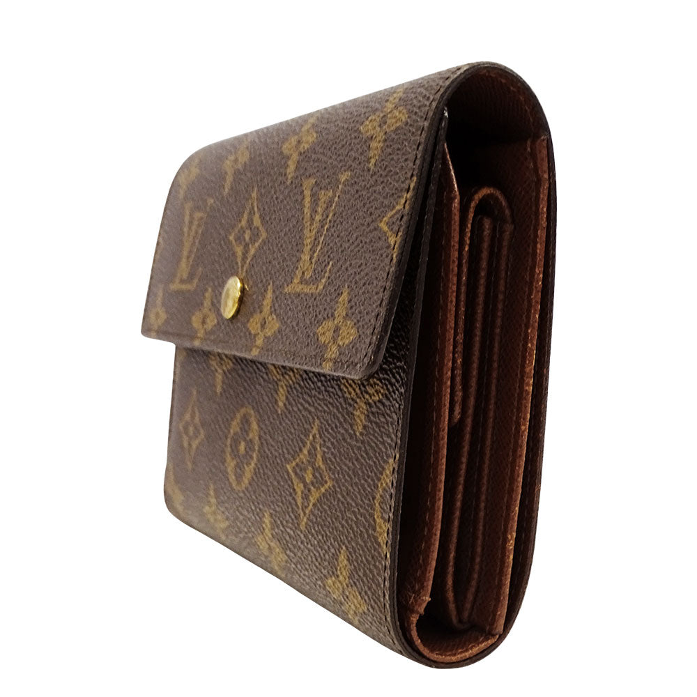 LOUIS VUITTON ルイ・ヴィトン ポルトトレゾール・エテュイシェキエ 三つ折り財布 ブラウン M61200 モノグラム レディース メンズ 【中古】