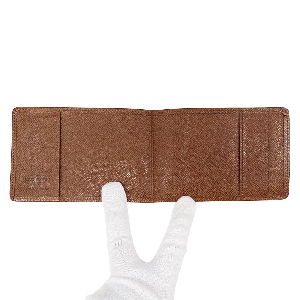 LOUIS VUITTON ルイ・ヴィトン ポルトトレゾール・エテュイシェキエ 三つ折り財布 ブラウン M61200 モノグラム レディース メンズ 【中古】