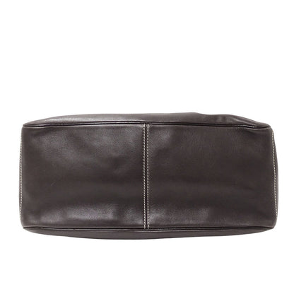 CELINE セリーヌ ブギーバッグ ハンドバッグ ダークブラウン レザー レディース 【中古】