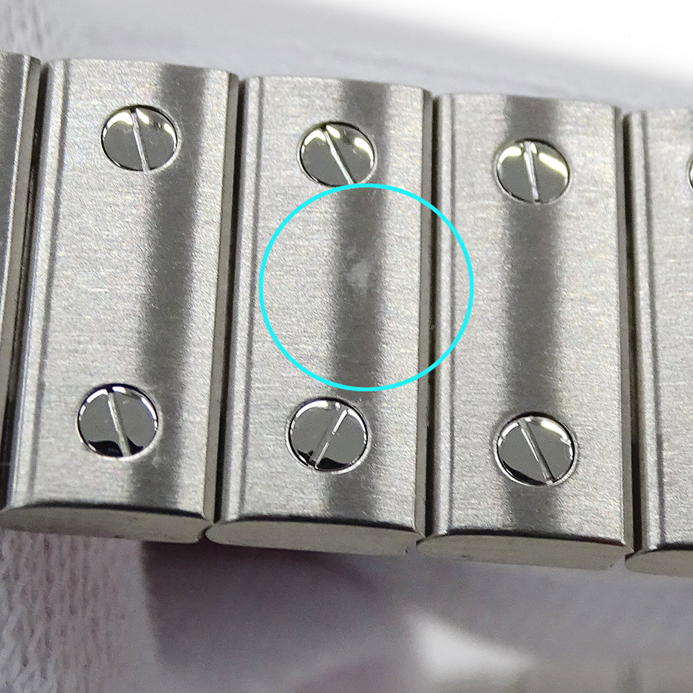 Cartier カルティエ サントスガルベ LM W20018D6 メンズ 腕時計 デイト クオーツ QZ ステンレス SS シルバー アイボリー 磨き済み 【中古】