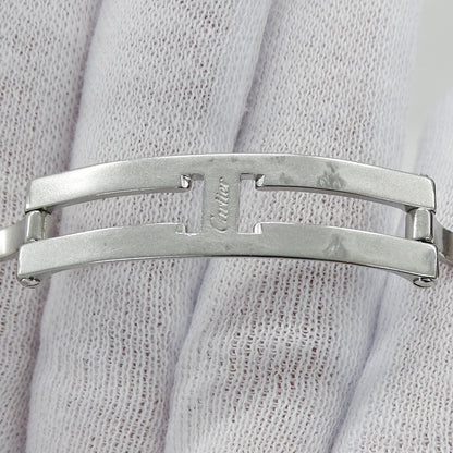 Cartier カルティエ サントスガルベ LM W20018D6 メンズ 腕時計 デイト クオーツ QZ ステンレス SS シルバー アイボリー 磨き済み 【中古】