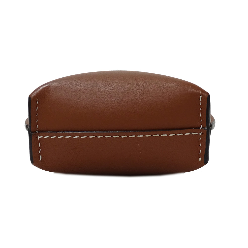 LOEWE ロエベ ゲートポケット ショルダーバッグ アナグラム ブラウン レザー レディース 【中古】
