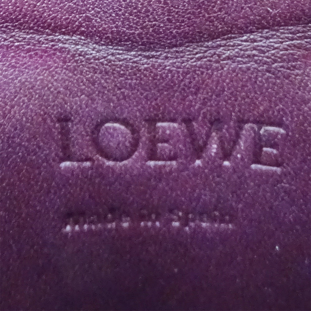 LOEWE ロエベ ゲートポケット ショルダーバッグ アナグラム ブラウン レザー レディース 【中古】
