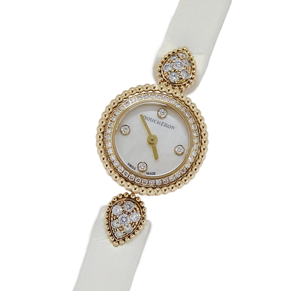 BOUCHERON ブシュロン セルパンボエム WA015507 レディース 腕時計 セルパンボエム シェル ダイヤ クオーツ 750PG サテン 磨き済み【中古】