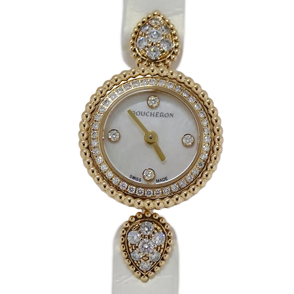 BOUCHERON ブシュロン セルパンボエム WA015507 レディース 腕時計 セルパンボエム シェル ダイヤ クオーツ 750PG サテン 磨き済み【中古】